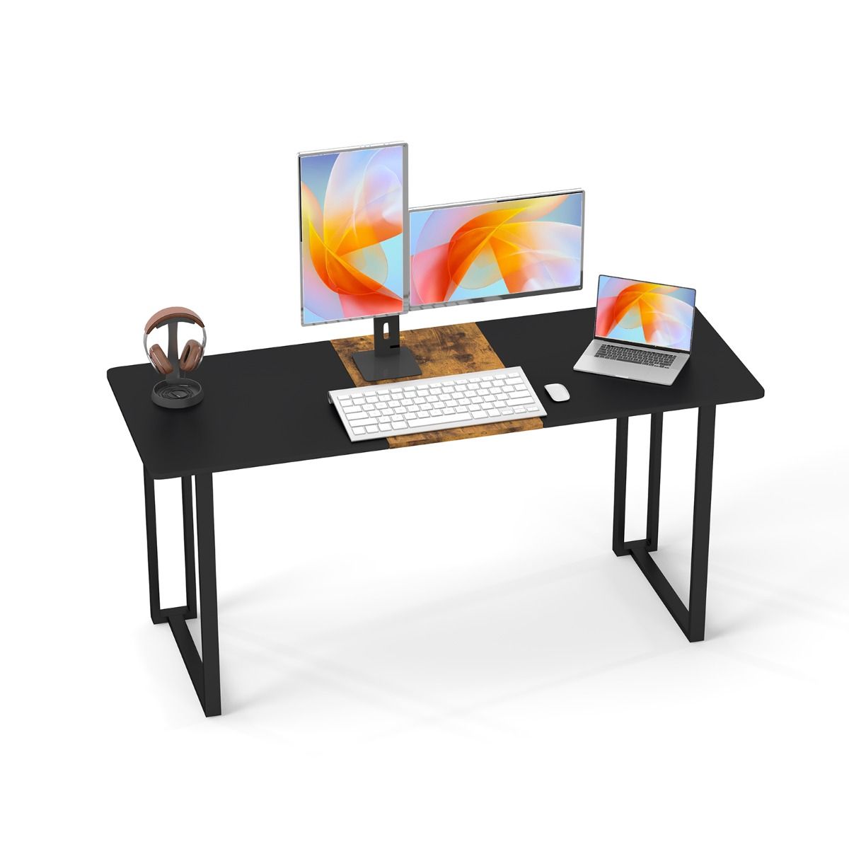 SolidBase Logic Bureau 160x60 cm - Rustiek Bruin & Zwart - Afbeelding 2