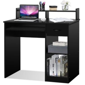 WorkStation Compact Computerbureau 90x48 cm - Zwart