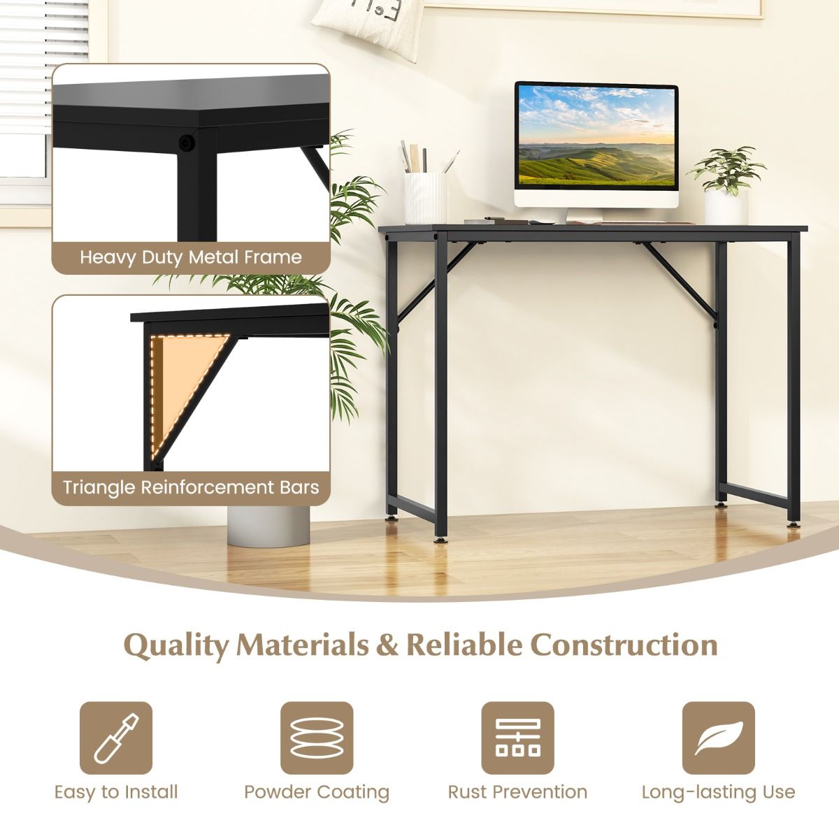 Compact Series Bureau 100x50 cm - Zwart - Afbeelding 3