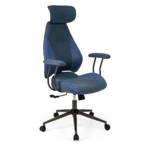 Commander Luxe Ergonomische Bureaustoel 116-124 cm – Blauw
