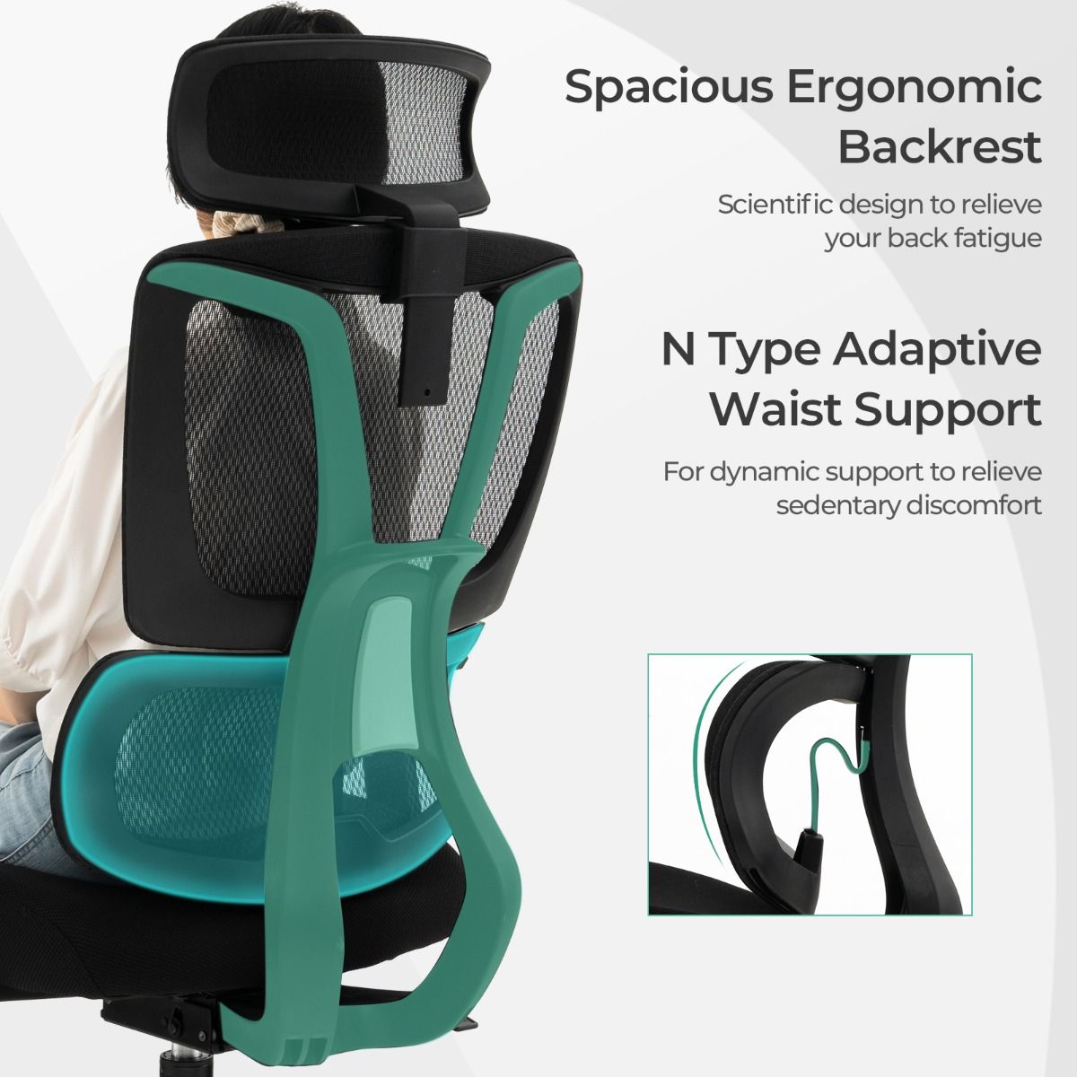 ErgoElite Premier Ergonomische Directiestoel Verstelbaar – Zwart - Afbeelding 5