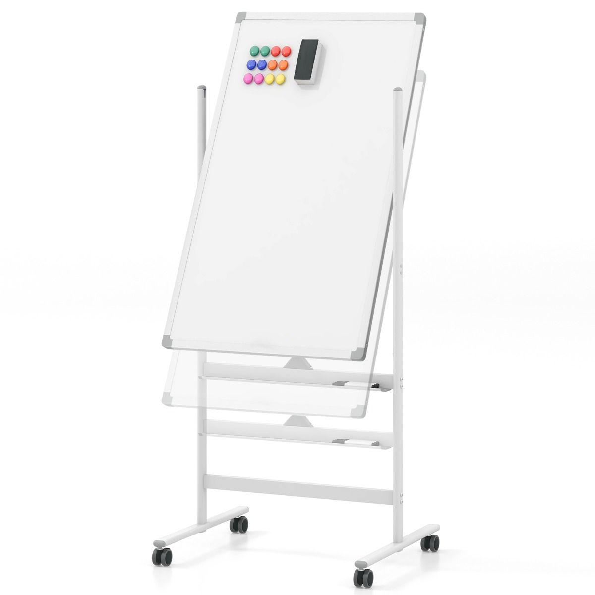 FlexStand Mobiel Flipover Whiteboard – Wit – In Hoogte Verstelbaar - Afbeelding 2