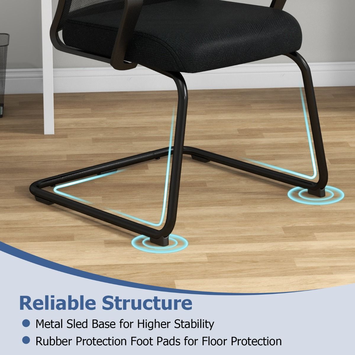 MeshLite Essential Vergaderstoel U-Frame – Zwart - Afbeelding 8