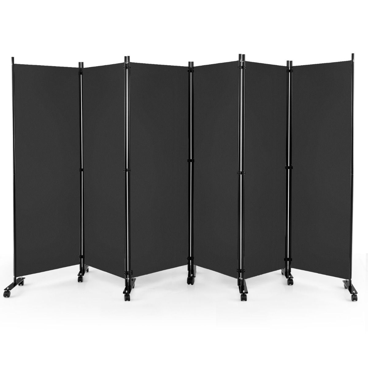 PrivaScreen Mobile XL 6-Delig Kamerscherm op Wielen 335x172 cm – Grijs
