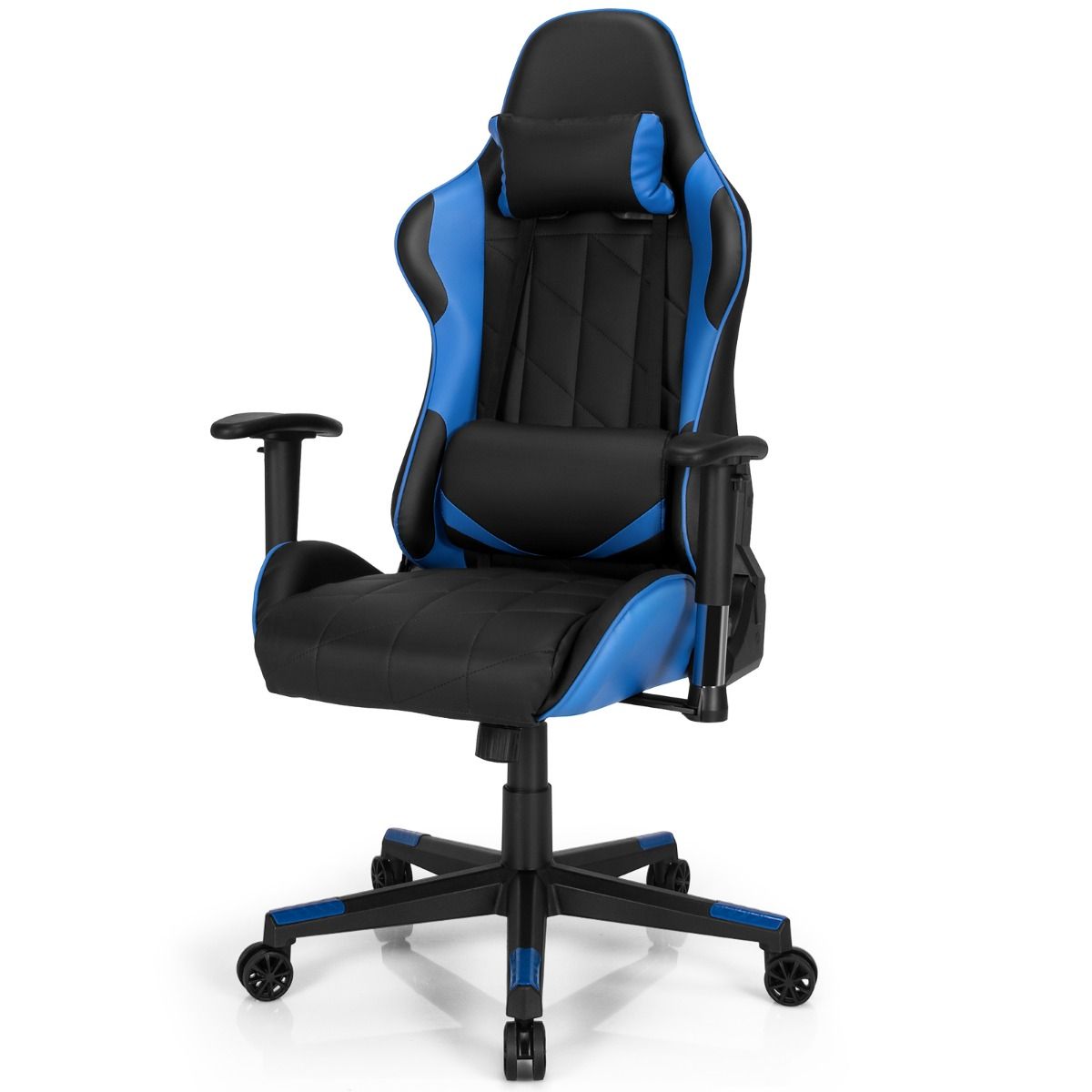 Apex Race Gaming Stoel 125-135 cm – Blauw/Zwart - Afbeelding 2