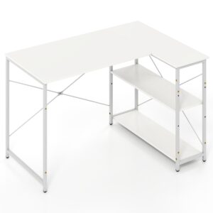 LogicWork L-Vorm Bureau 118x86 cm – Wit