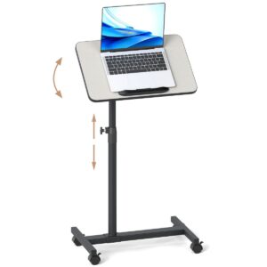 OmniSide Verrijdbare Bedtafel 360° Draaibaar 52x33 cm – Grijs