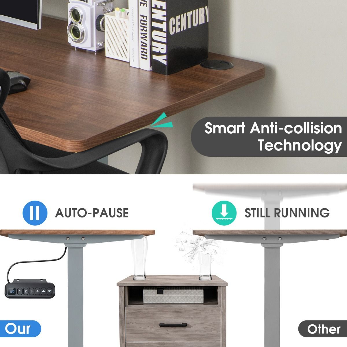 DeskDepot Elektrisch Zit-Sta Tafelframe – Dual Motor – Zwart - Afbeelding 5